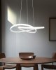 Minimalistyczna lampa wisząca LED biała zawinięty okrąg geometryczna uniwersalna MANSA R33111131 Rl